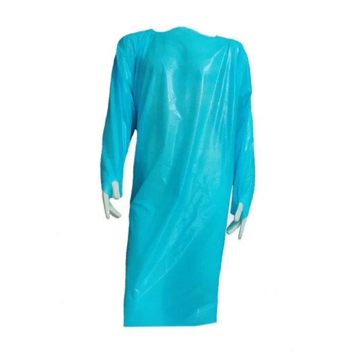 Disposable Polyethylene Cover Gowns Blue