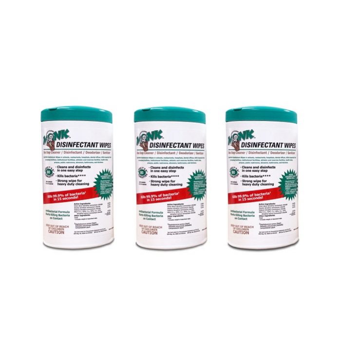 Disinfectant Wipes Monk 80 Sheets 6 canisters